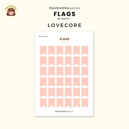 BS-MSP011 Flags Stickers, Shape Sticker, Functional Stickers | Paperaicashop