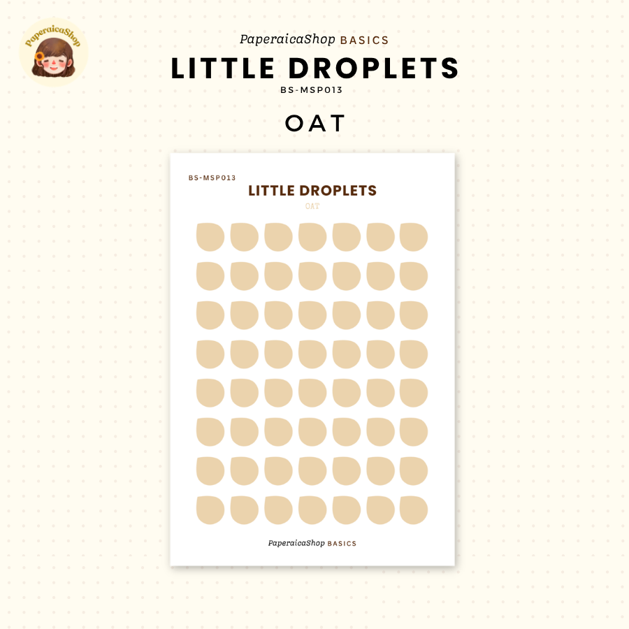 BS-MSP013 Mini Droplets Stickers, Shape Sticker, Functional Stickers | Paperaicashop