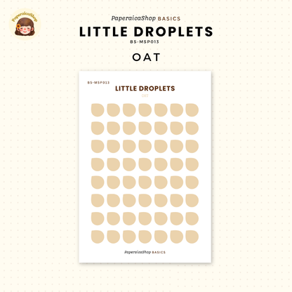 BS-MSP013 Mini Droplets Stickers, Shape Sticker, Functional Stickers | Paperaicashop