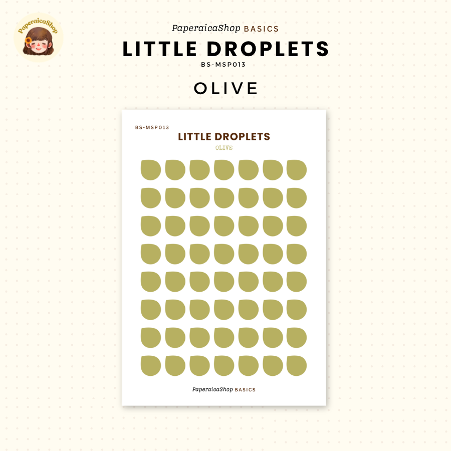 BS-MSP013 Mini Droplets Stickers, Shape Sticker, Functional Stickers | Paperaicashop