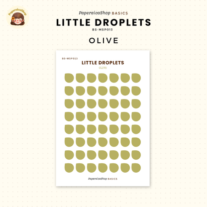 BS-MSP013 Mini Droplets Stickers, Shape Sticker, Functional Stickers | Paperaicashop
