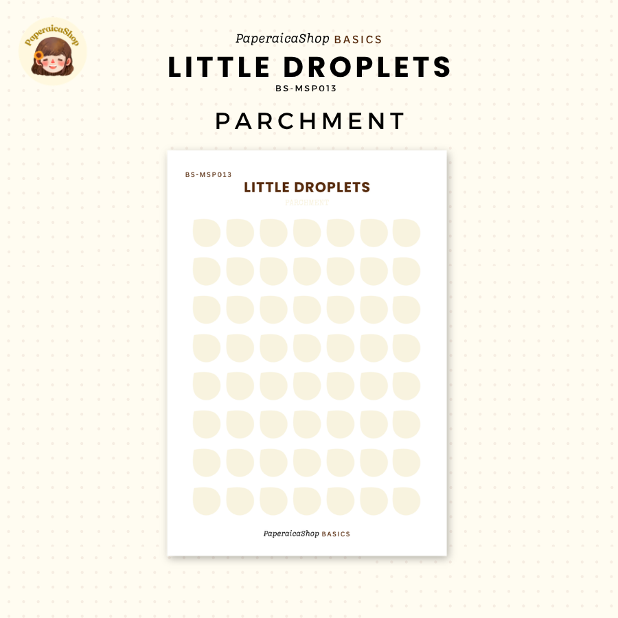 BS-MSP013 Mini Droplets Stickers, Shape Sticker, Functional Stickers | Paperaicashop