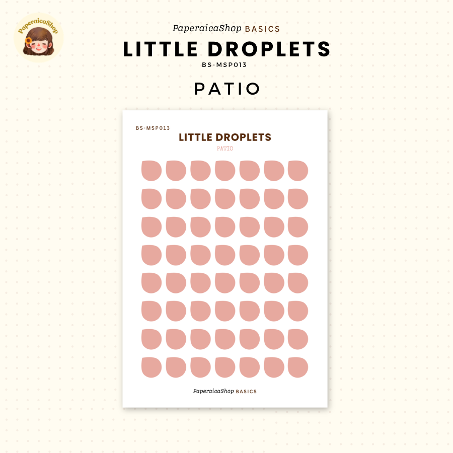 BS-MSP013 Mini Droplets Stickers, Shape Sticker, Functional Stickers | Paperaicashop