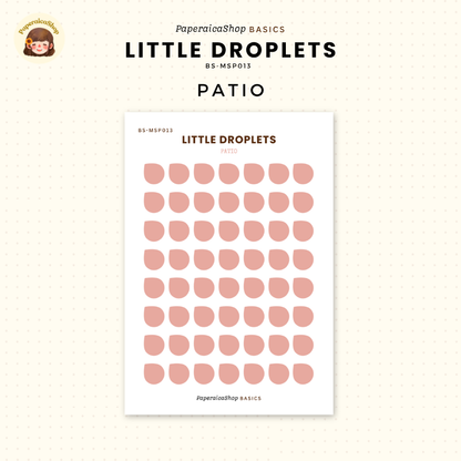 BS-MSP013 Mini Droplets Stickers, Shape Sticker, Functional Stickers | Paperaicashop