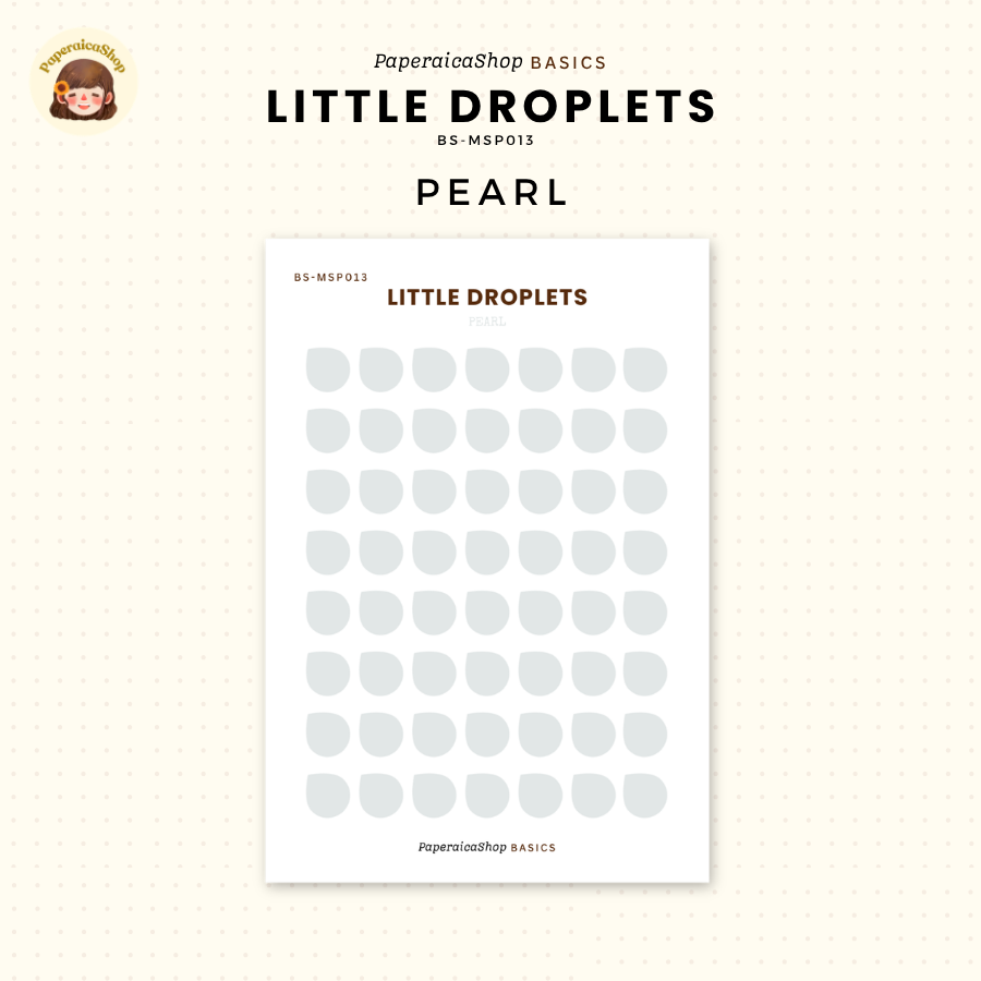 BS-MSP013 Mini Droplets Stickers, Shape Sticker, Functional Stickers | Paperaicashop