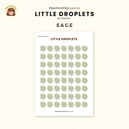 BS-MSP013 Mini Droplets Stickers, Shape Sticker, Functional Stickers | Paperaicashop