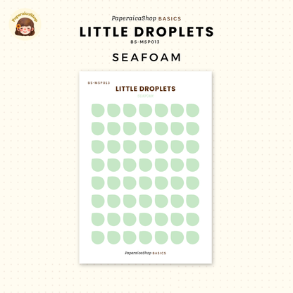 BS-MSP013 Mini Droplets Stickers, Shape Sticker, Functional Stickers | Paperaicashop