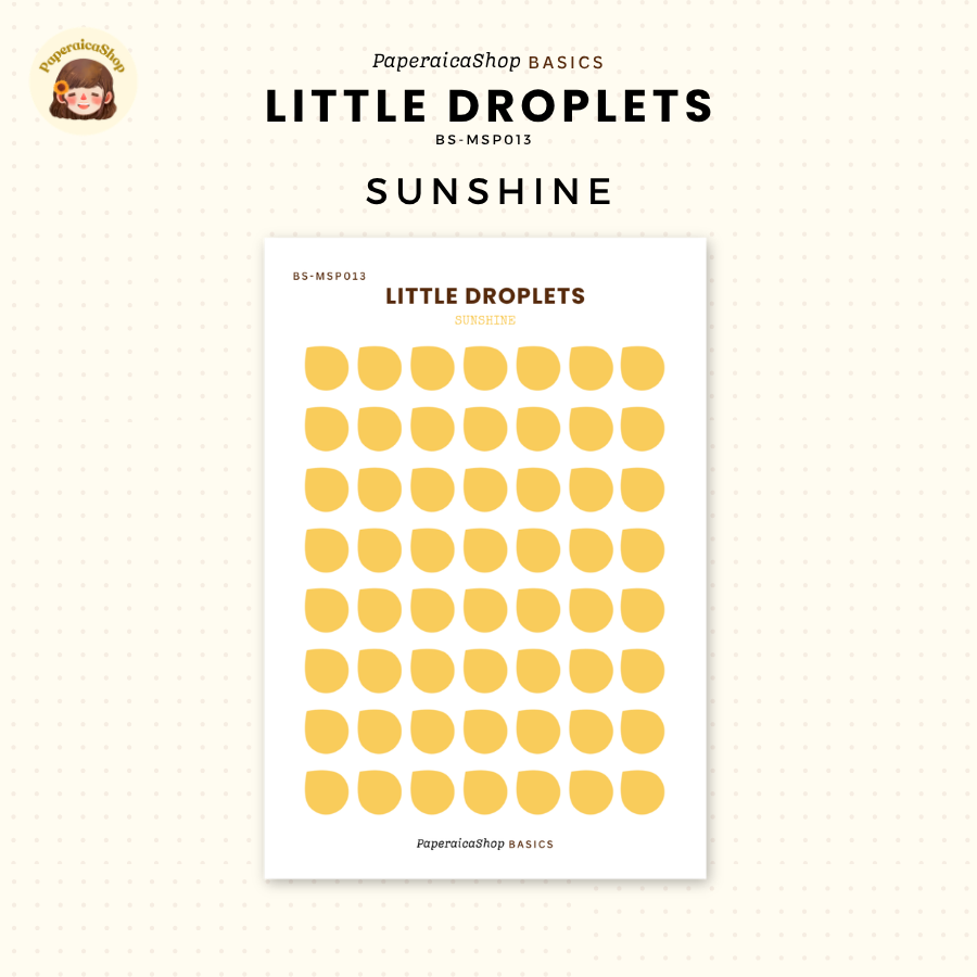 BS-MSP013 Mini Droplets Stickers, Shape Sticker, Functional Stickers | Paperaicashop
