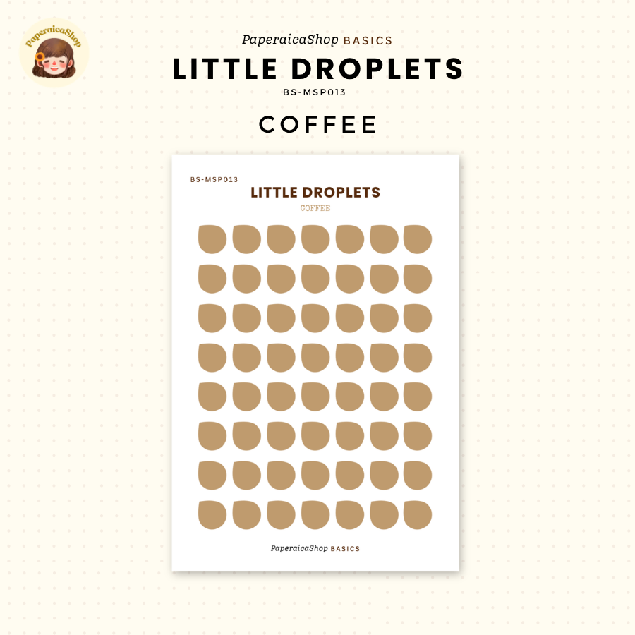 BS-MSP013 Mini Droplets Stickers, Shape Sticker, Functional Stickers | Paperaicashop