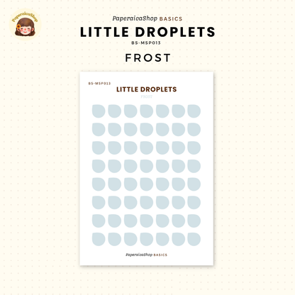BS-MSP013 Mini Droplets Stickers, Shape Sticker, Functional Stickers | Paperaicashop