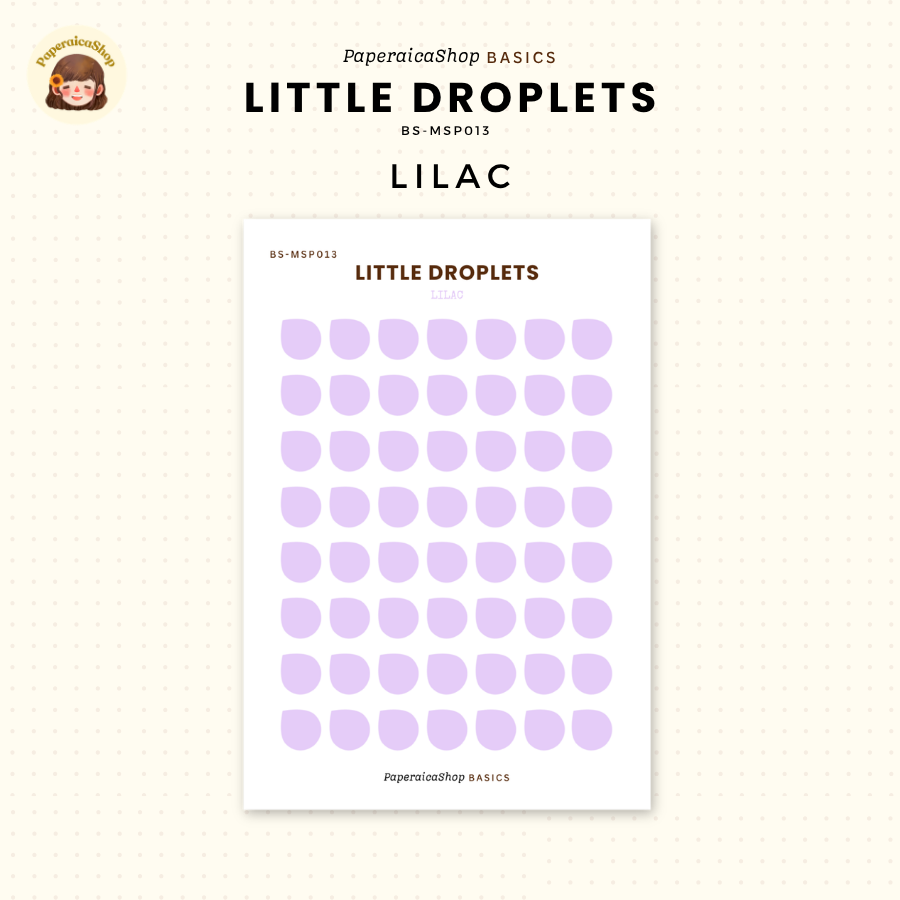 BS-MSP013 Mini Droplets Stickers, Shape Sticker, Functional Stickers | Paperaicashop