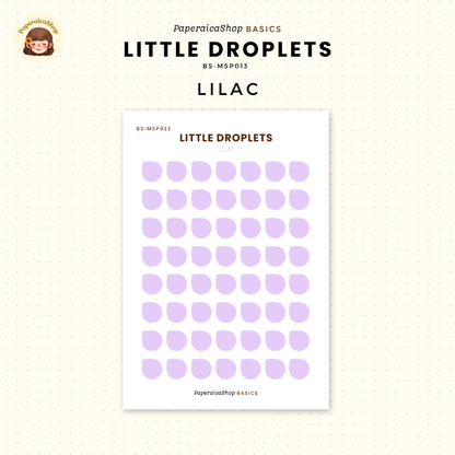BS-MSP013 Mini Droplets Stickers, Shape Sticker, Functional Stickers | Paperaicashop