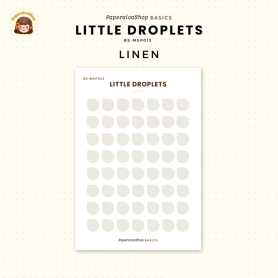 BS-MSP013 Mini Droplets Stickers, Shape Sticker, Functional Stickers | Paperaicashop