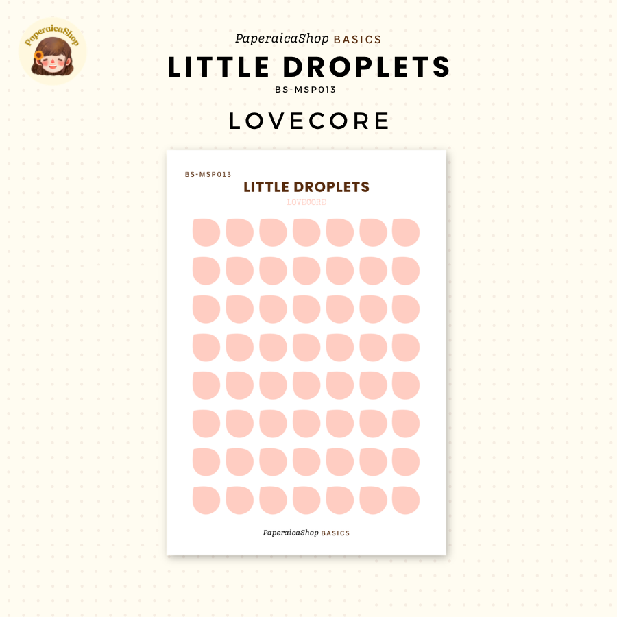 BS-MSP013 Mini Droplets Stickers, Shape Sticker, Functional Stickers | Paperaicashop