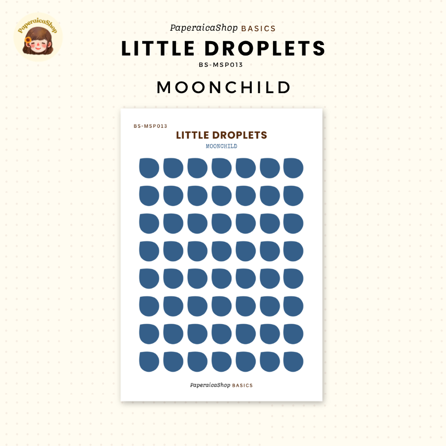 BS-MSP013 Mini Droplets Stickers, Shape Sticker, Functional Stickers | Paperaicashop