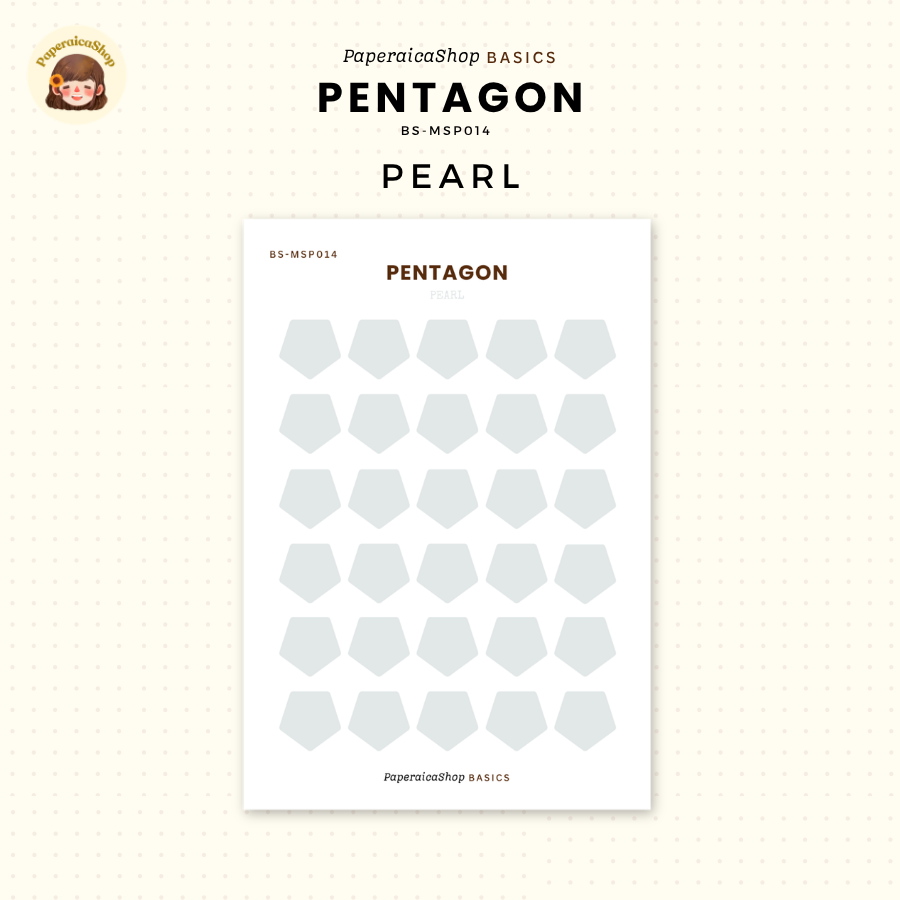 BS-MSP014 Pentagon Stickers, Shape Sticker, Functional Stickers | Paperaicashop