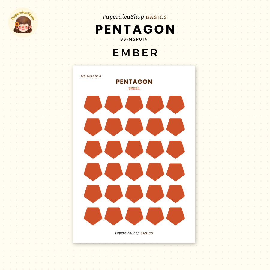 BS-MSP014 Pentagon Stickers, Shape Sticker, Functional Stickers | Paperaicashop