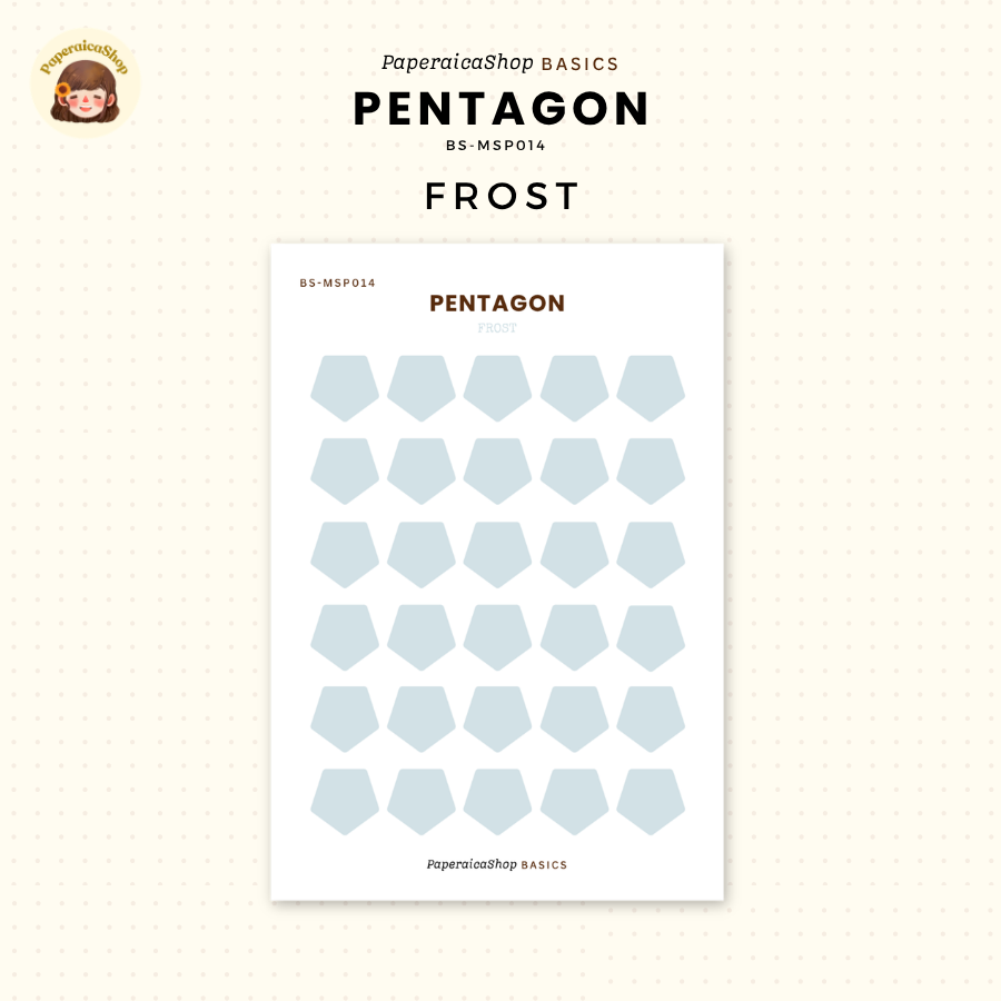 BS-MSP014 Pentagon Stickers, Shape Sticker, Functional Stickers | Paperaicashop