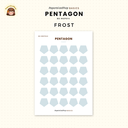 BS-MSP014 Pentagon Stickers, Shape Sticker, Functional Stickers | Paperaicashop