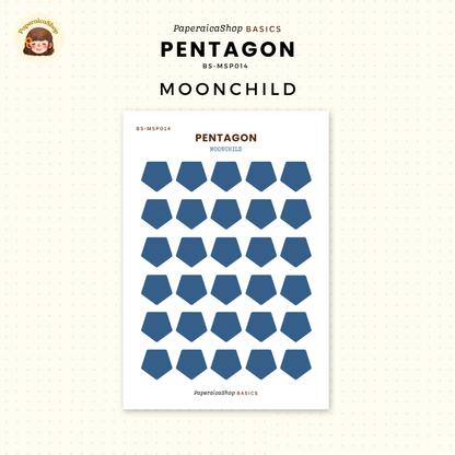 BS-MSP014 Pentagon Stickers, Shape Sticker, Functional Stickers | Paperaicashop