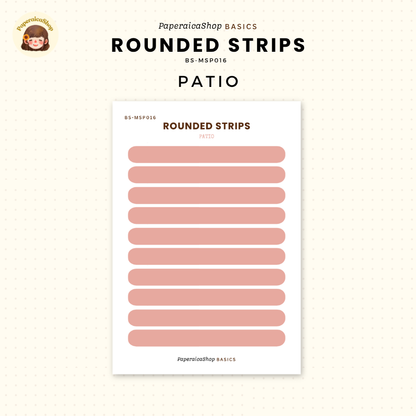 BS-MSP016 Rounded Strips Stickers, Shape Sticker, Functional Stickers | Paperaicashop