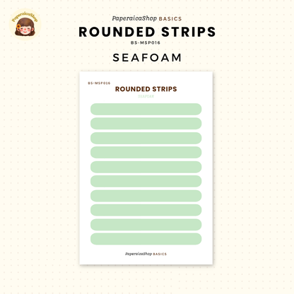 BS-MSP016 Rounded Strips Stickers, Shape Sticker, Functional Stickers | Paperaicashop