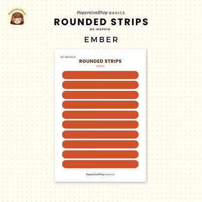 BS-MSP016 Rounded Strips Stickers, Shape Sticker, Functional Stickers | Paperaicashop