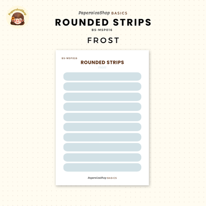 BS-MSP016 Rounded Strips Stickers, Shape Sticker, Functional Stickers | Paperaicashop
