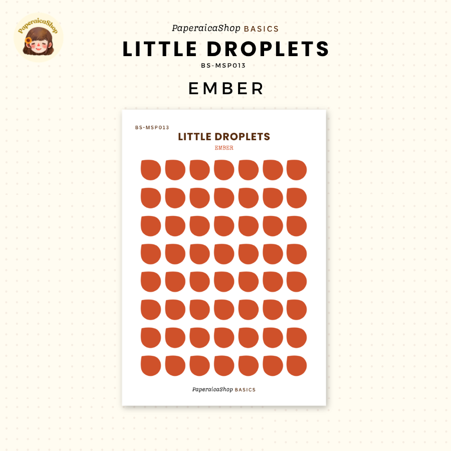 BS-MSP013 Mini Droplets Stickers, Shape Sticker, Functional Stickers | Paperaicashop