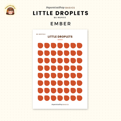 BS-MSP013 Mini Droplets Stickers, Shape Sticker, Functional Stickers | Paperaicashop