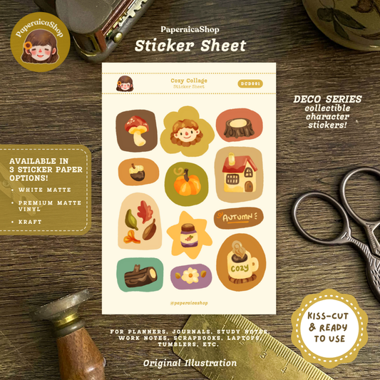 Autumn Things Decorative Sticker Sheet DCD001