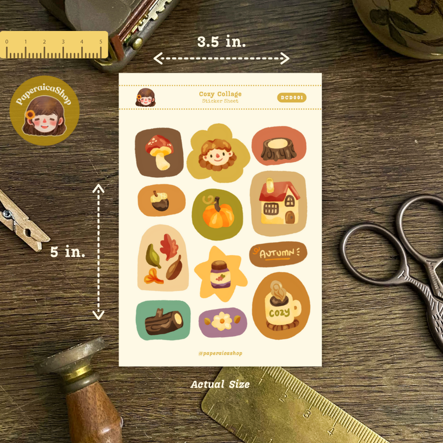 Autumn Things Decorative Sticker Sheet DCD001