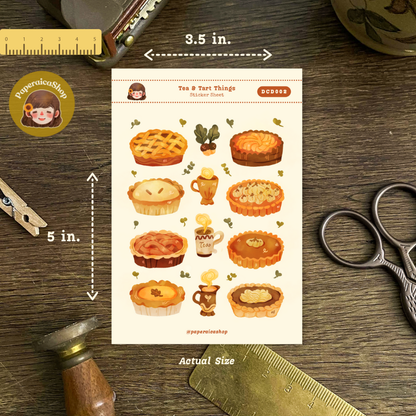 Tea And Tart Things Decorative Sticker Sheet DCD002