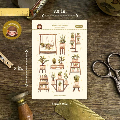 Cute Plant Rack Decorative Sticker Sheet DCD013