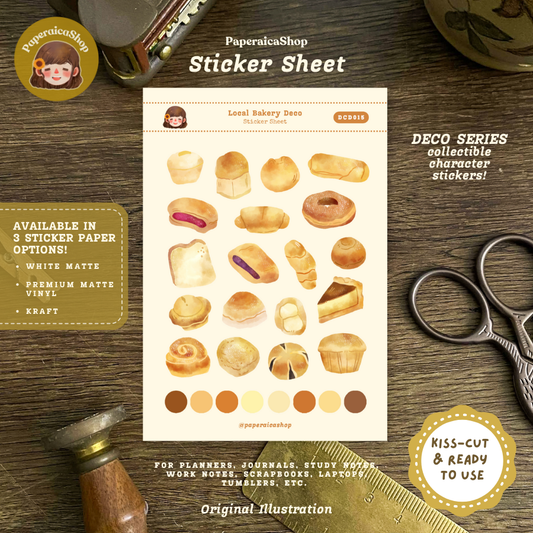Bread Decorative Sticker Sheet DCD015
