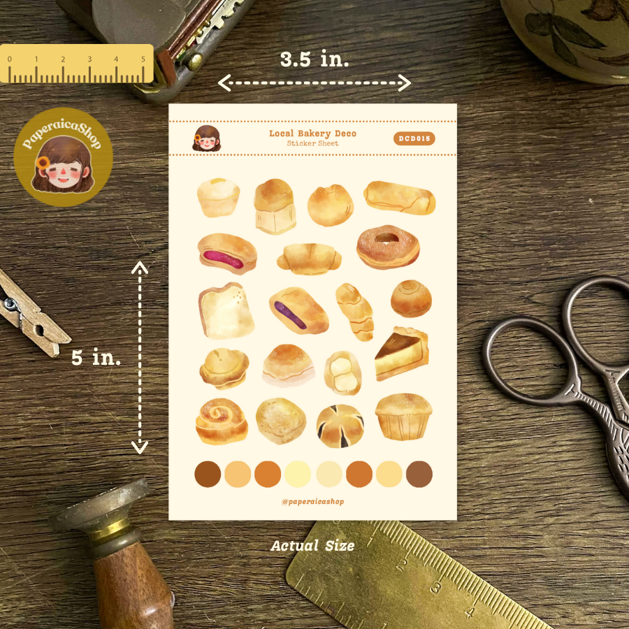 Bread Decorative Sticker Sheet DCD015