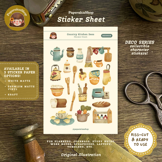 Cute Kitchen Decorative Sticker Sheet DCD023