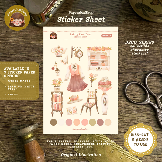 Dainty Rosy Decorative Stickers DCD026