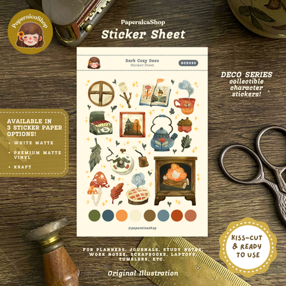Dark Cozy Decorative Sticker Sheet DCD030