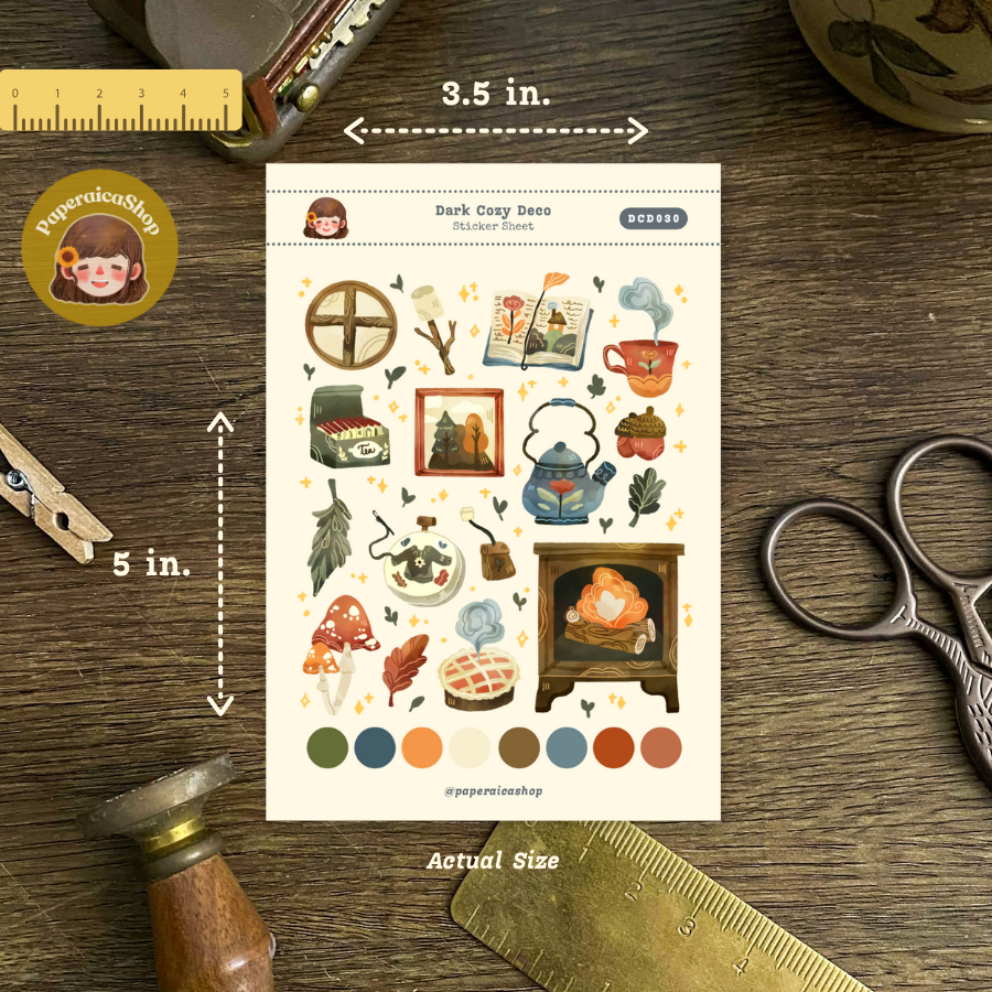 Dark Cozy Decorative Sticker Sheet DCD030