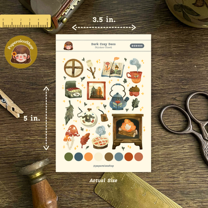 Dark Cozy Decorative Sticker Sheet DCD030