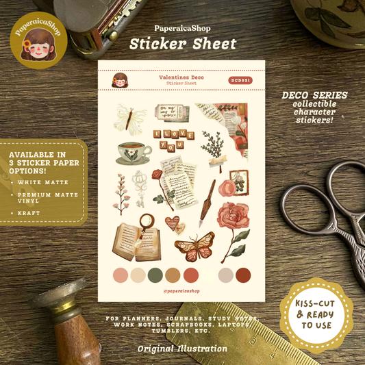 Valentine Decorative Sticker Sheet DCD031
