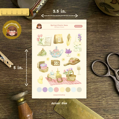 Spring Picnic Decorative Sticker Sheet DCD033