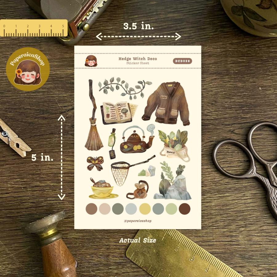 Hedge Witch's Decorative Sticker Sheet DCD036