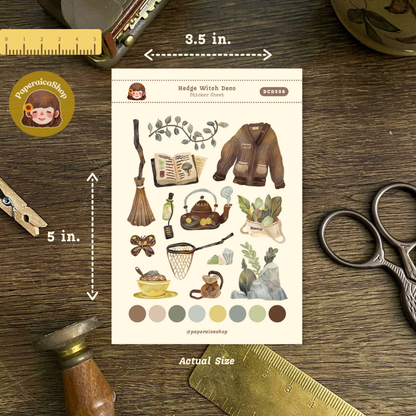 Hedge Witch's Decorative Sticker Sheet DCD036