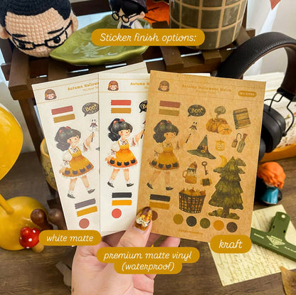 Cute Book Girl Maica Decorative Sticker Sheet MCD005