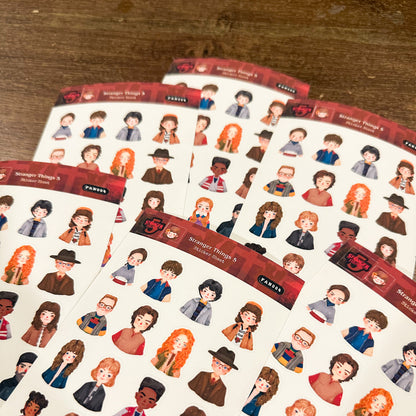 Stranger Things 5 Sticker Sheet, Stranger Things Stickers, ST Stickers | FN004 | PaperaicaShop