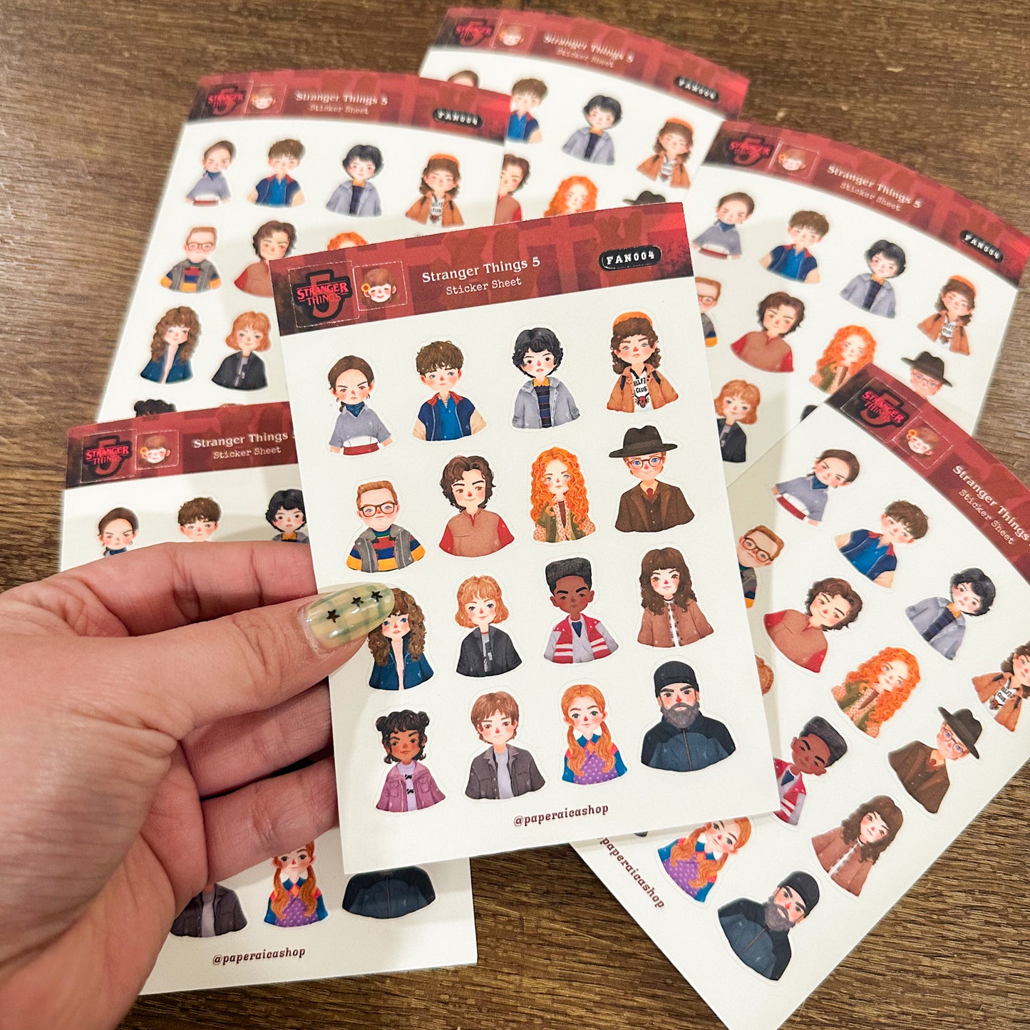 Stranger Things 5 Sticker Sheet, Stranger Things Stickers, ST Stickers | FN004 | PaperaicaShop