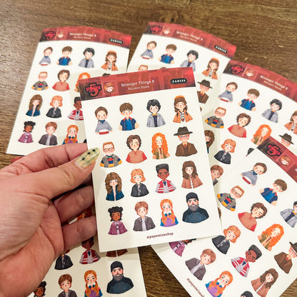Stranger Things 5 Sticker Sheet, Stranger Things Stickers, ST Stickers | FN004 | PaperaicaShop