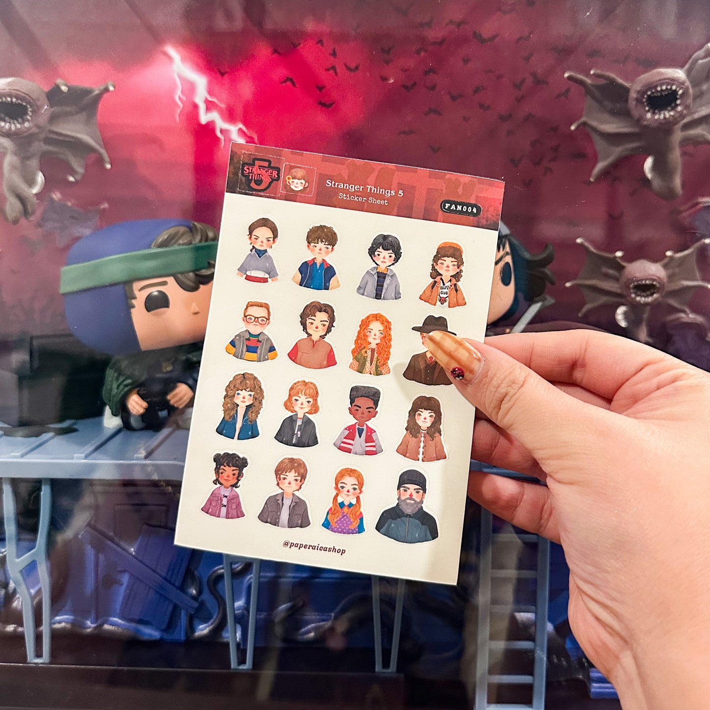 Stranger Things 5 Sticker Sheet, Stranger Things Stickers, ST Stickers | FN004 | PaperaicaShop
